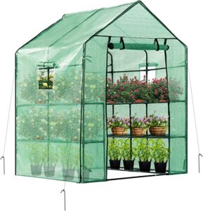 VIVOSUN Mini Walk in Green House with Window and Anchor
