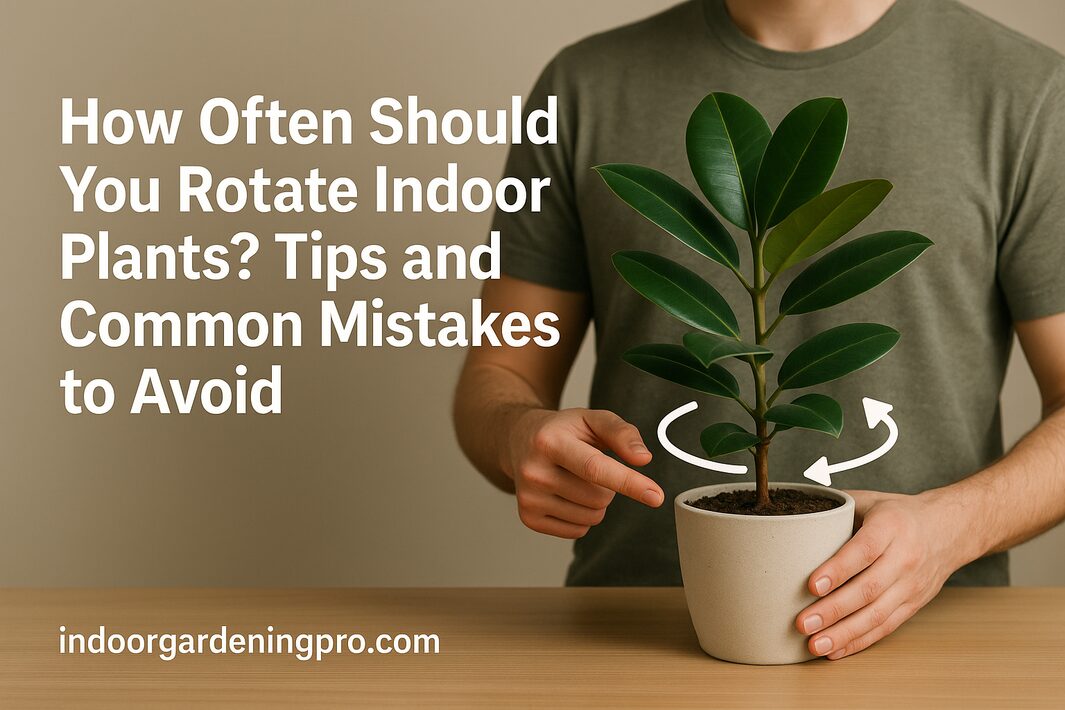 rotate indoor plants - a potted plant on a windowsill leaning toward the light before rotation